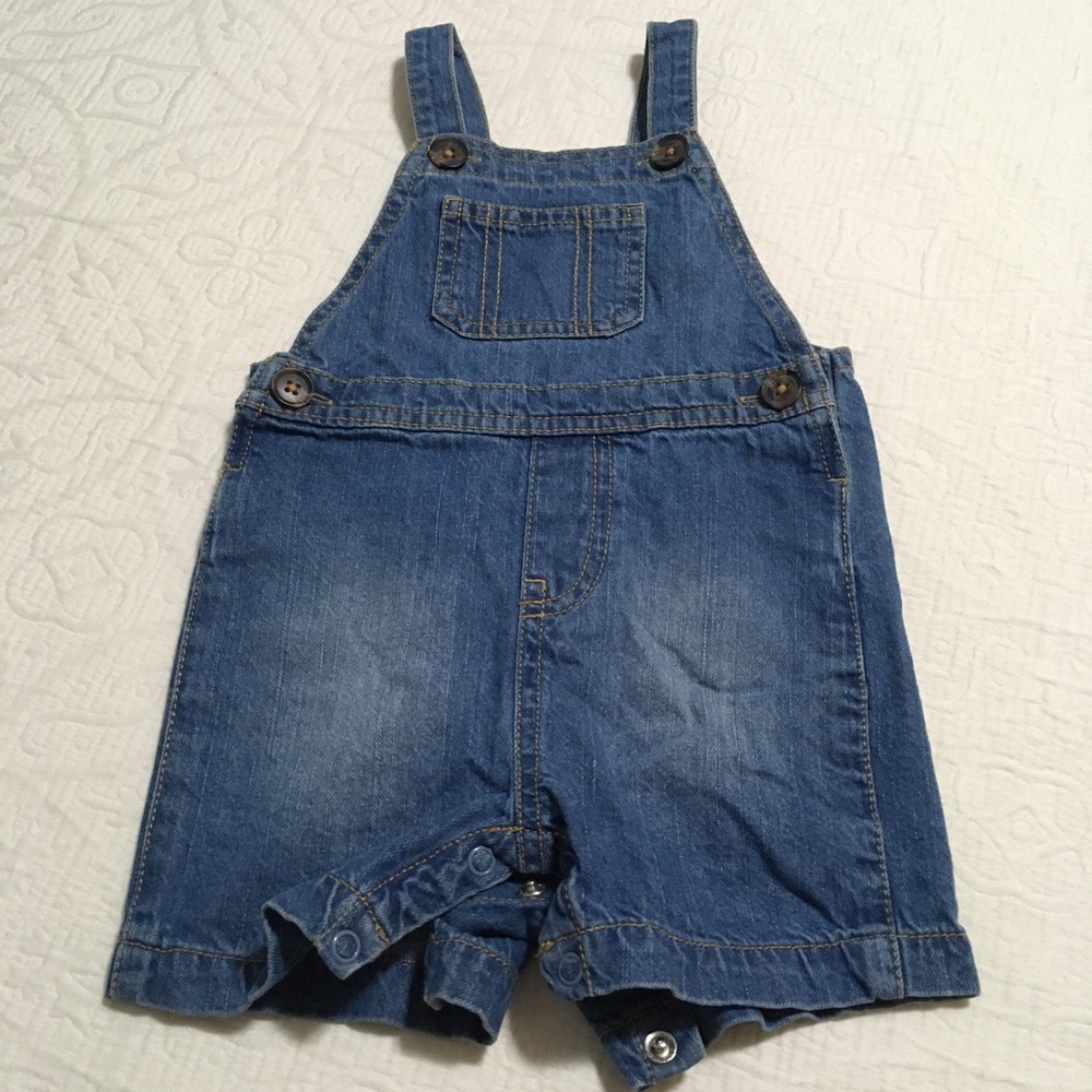 12-18m (5/$20) Denim Short Overalls by George